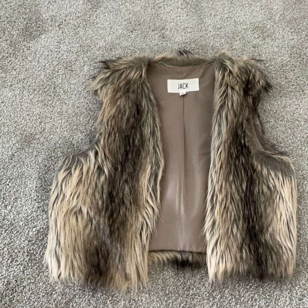 Faux Fur Vest from Boutique Designer, size small